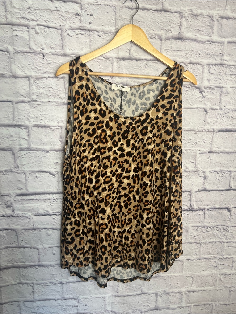 Zenana Leopard Print Swing Tank Top | 3X | Style RT-43083X